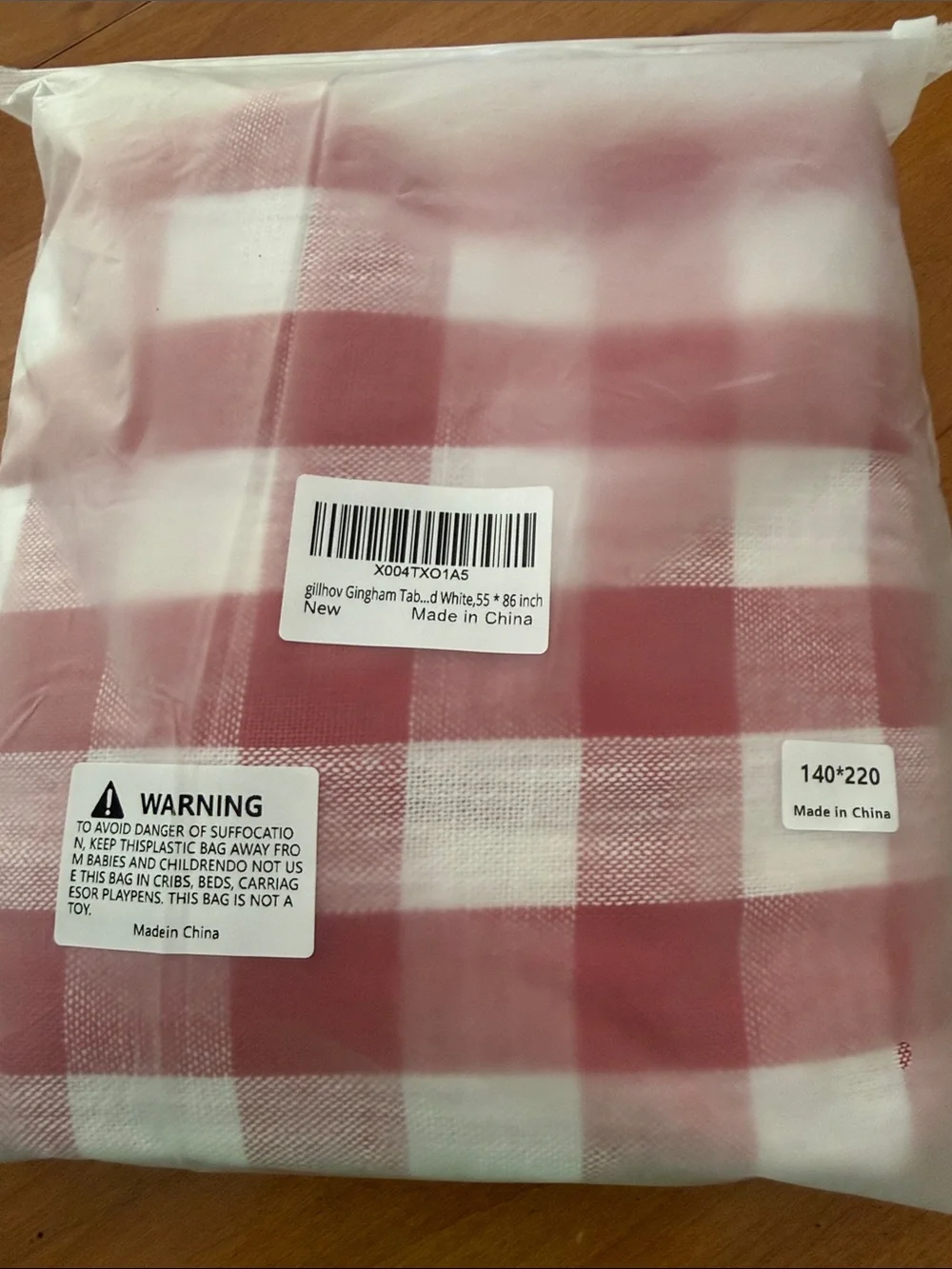 Gillhov red check tablecloth new cotton blend